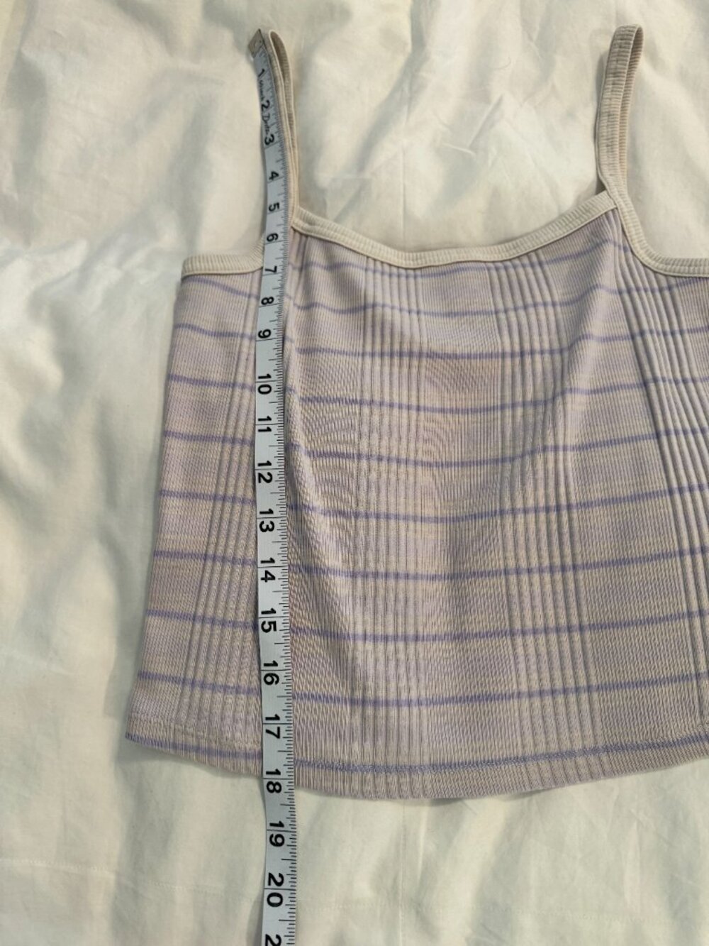PINK Victoria’s Secret Purple Striped Ribbed Cami Tank Top S - Picture 5 of 5